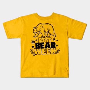 Fat Bear Week, Line Art Design Kids T-Shirt